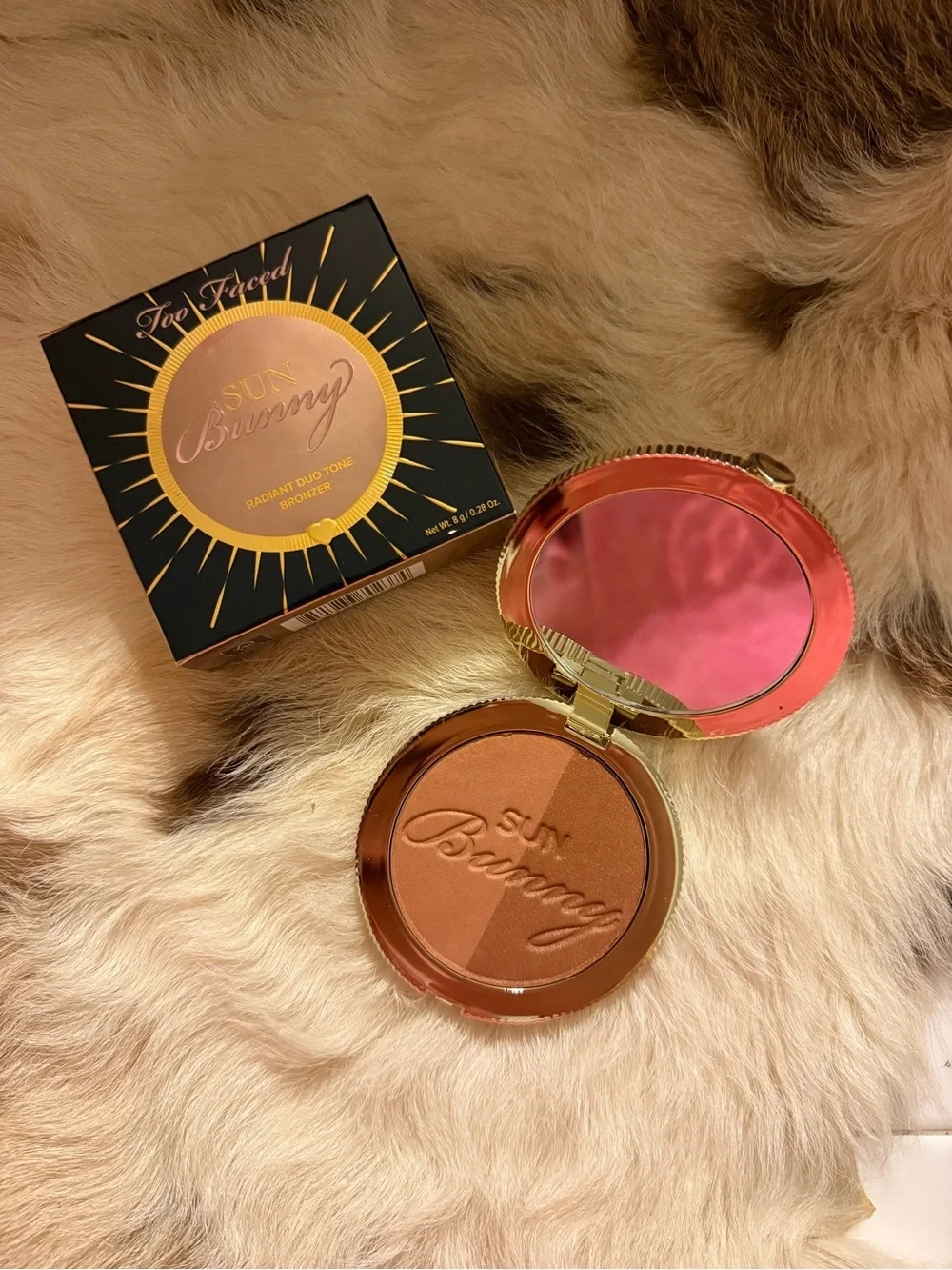 Too Faced Sun Bunny Duo Tone Bronzer - Warm Brown & Tan